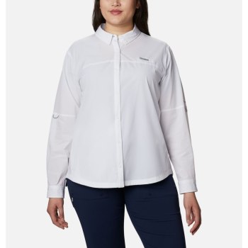 Columbia Ženske Košulje - Coral Point Long Sleeve Woven Plus Size Bijele | TZHO-57403